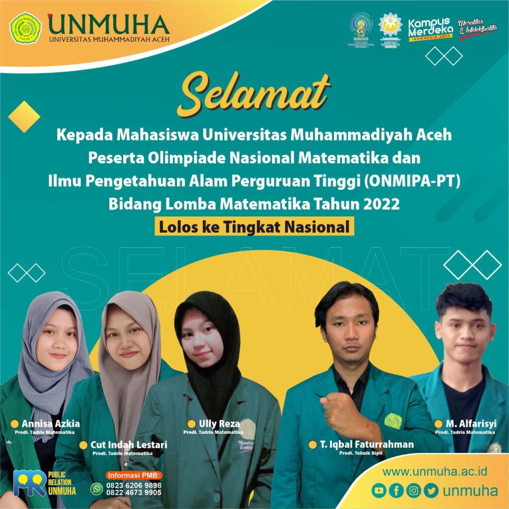 Selamat Kepada Mahasiswa Universitas Muhammadiyah Aceh Peserta